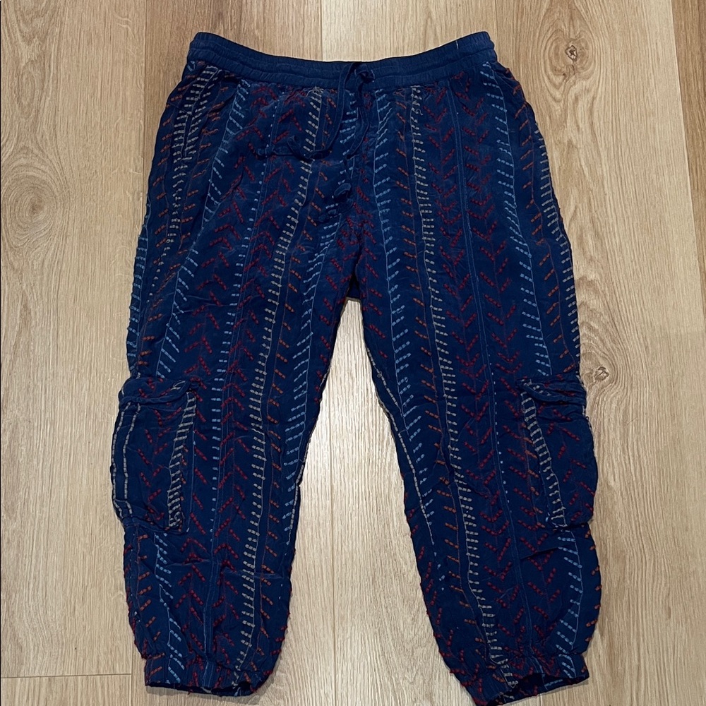 Johnny Was x Pete & Greta Jogger Cargo embroidered pants small